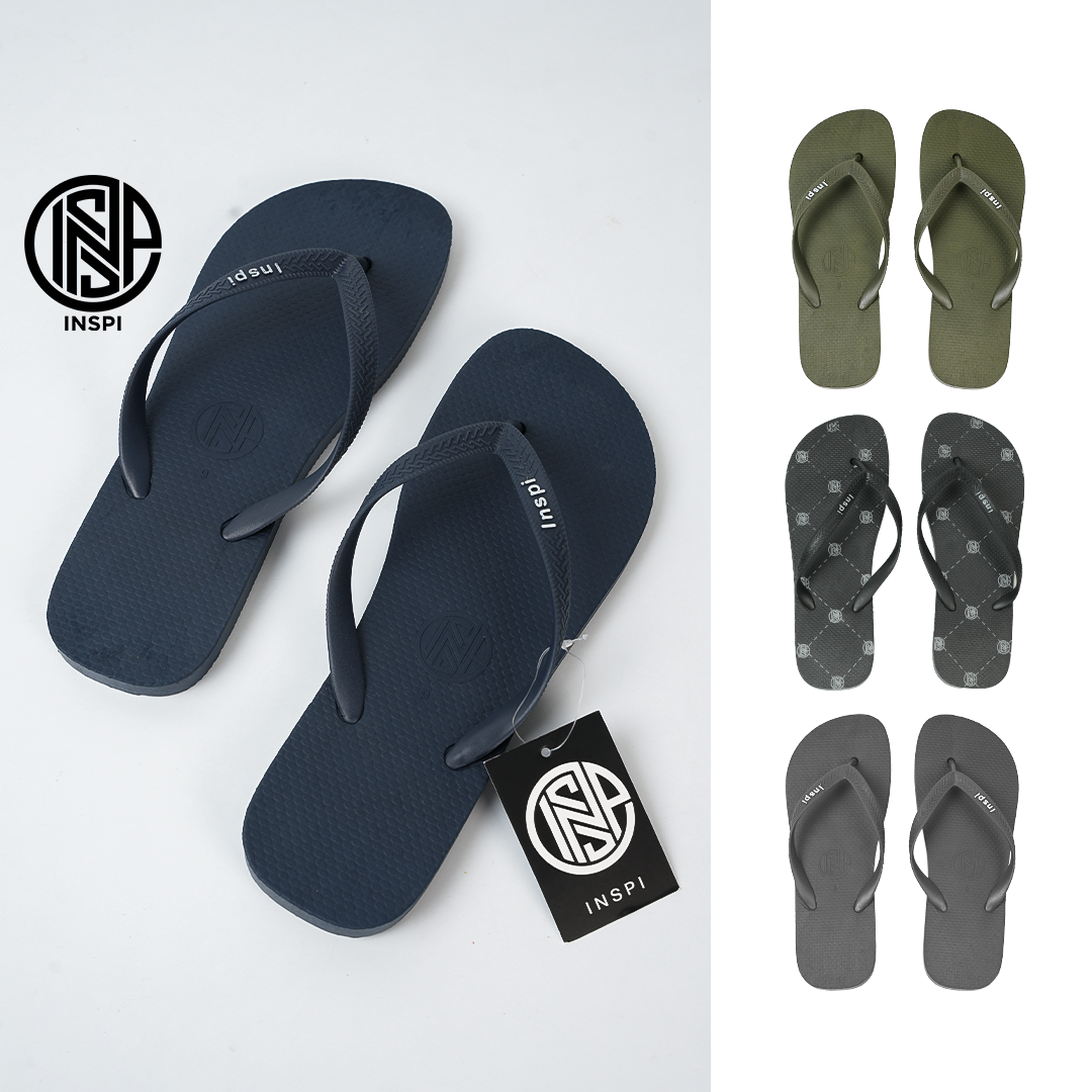 INSPI Slippers Black Plain For Women and Men Basic Flip Flops Indoor Footwear Tsinelas Slides Outdoor Slipper