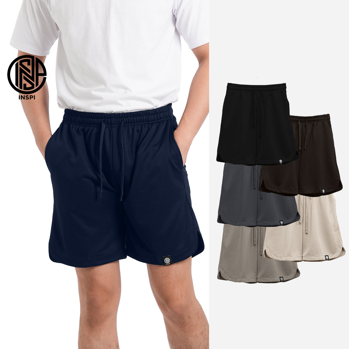 INSPI Knit Walking Shorts Black