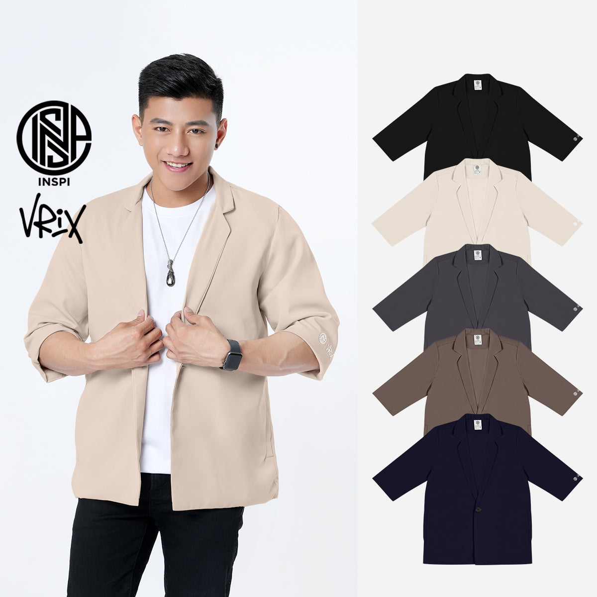 INSPI x Vrix Coat Blazer Light Khaki
