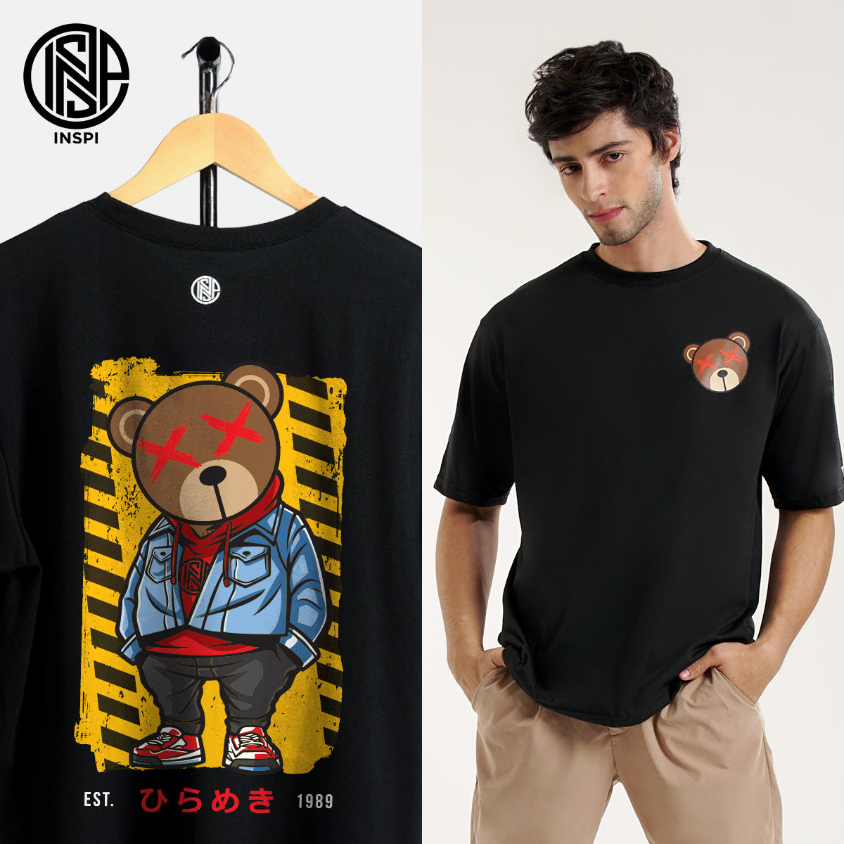 INSPI Originals Bear Oversized Tshirt Dope Fashion Tees