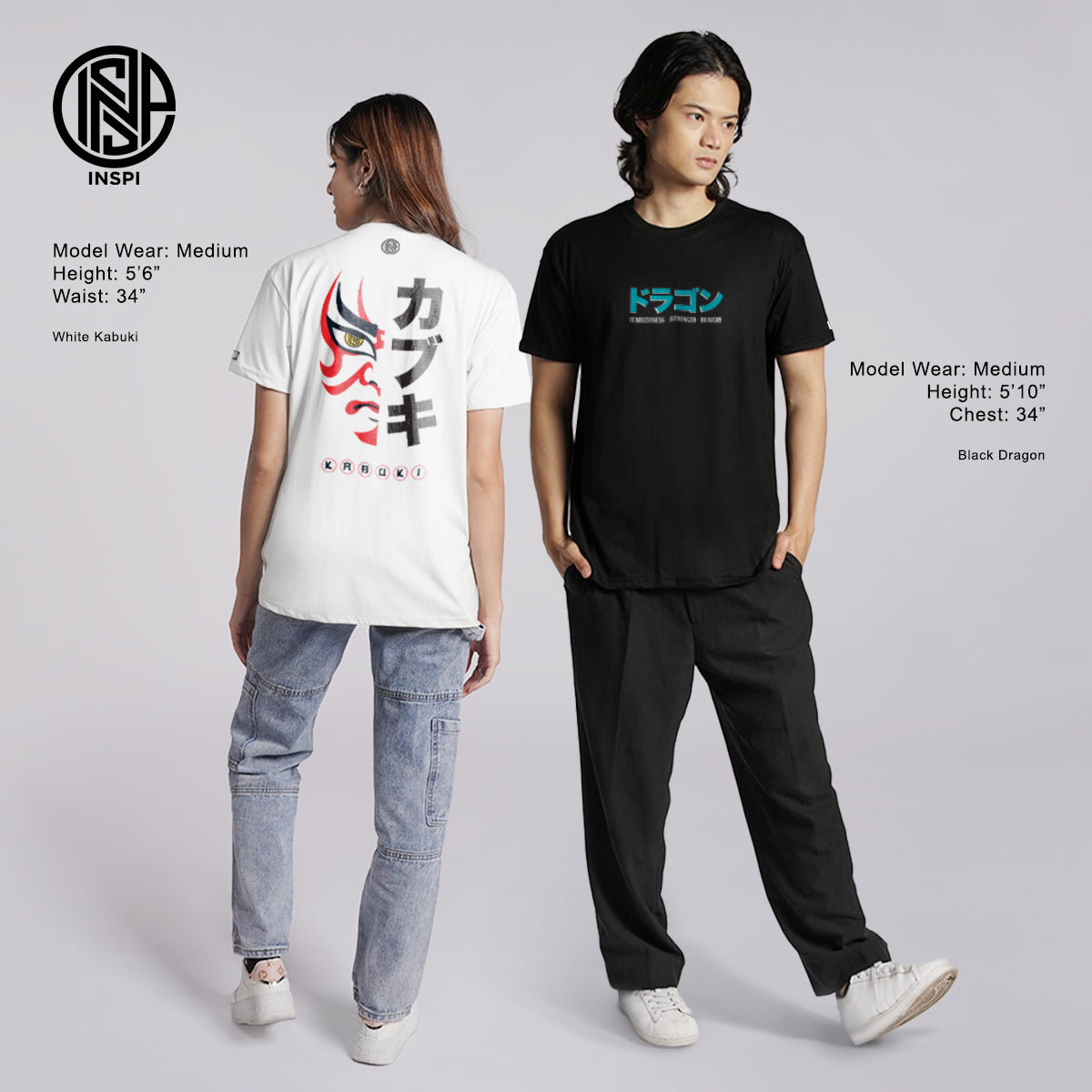 INSPI Minimal Oriental Japanese Ramen T Shirt for Men Trendy Tops for Women Casual Printed Graphic Tee Collection Casual Tshirts