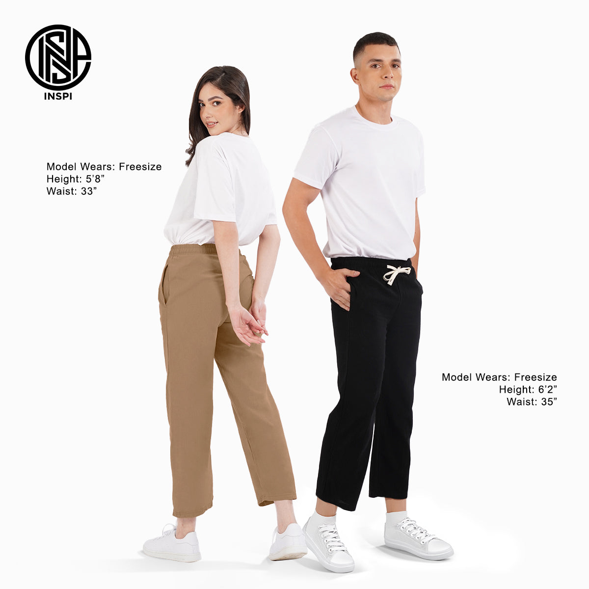 INSPI Drawstring Pants Light Khaki