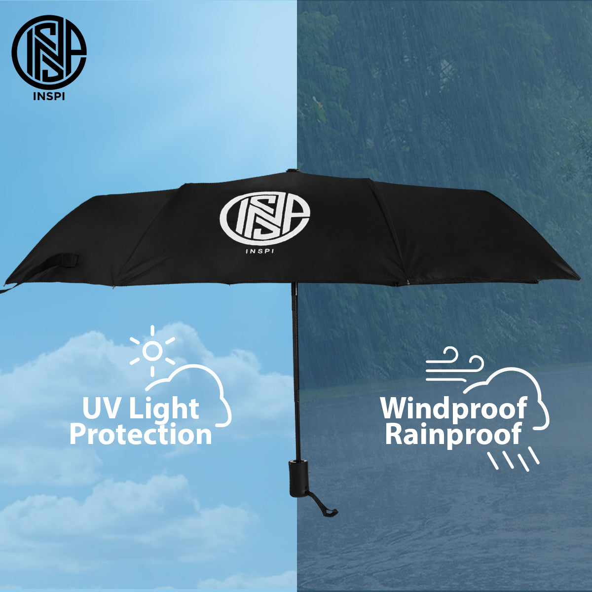 INSPI Umbrella Folding Automatic w/ Sun Protection Waterproof Wind Resistant Premium Quality Payong