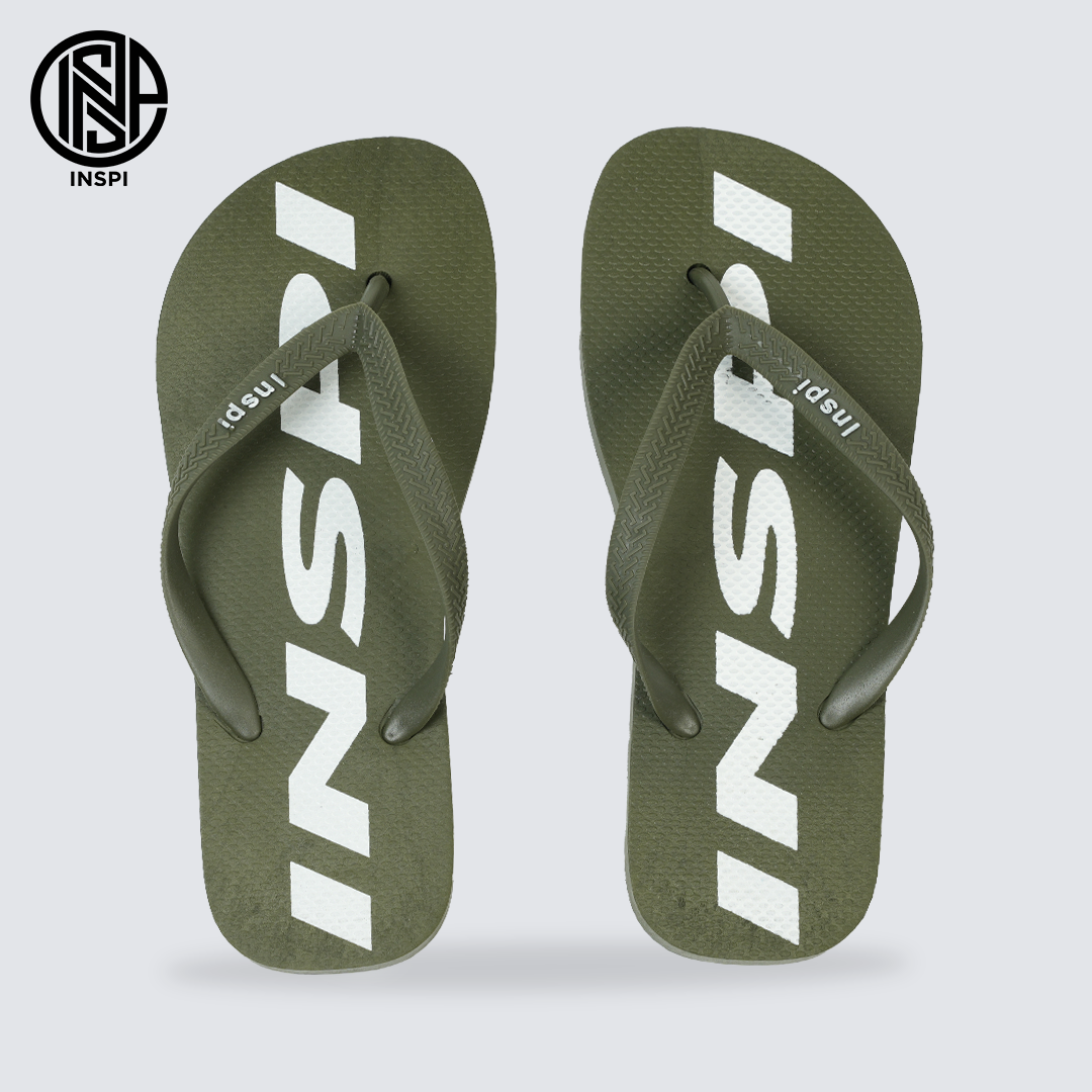 INSPI Slippers Cozy Green For Women and Men Basic Flip Flops Indoor Footwear Tsinelas Slides Outdoor Slipper