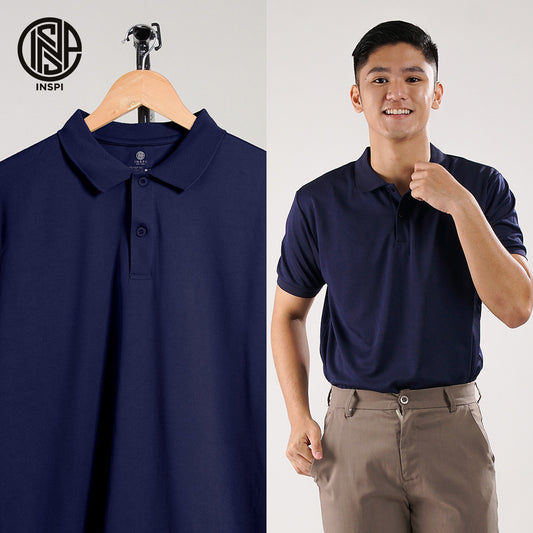 INSPI Basics Drifit Polo Shirt Navy Blue