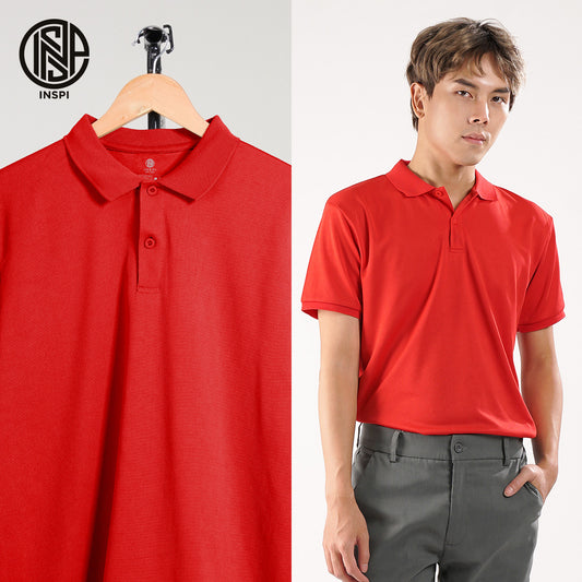 INSPI Basics Drifit Polo Shirt Red