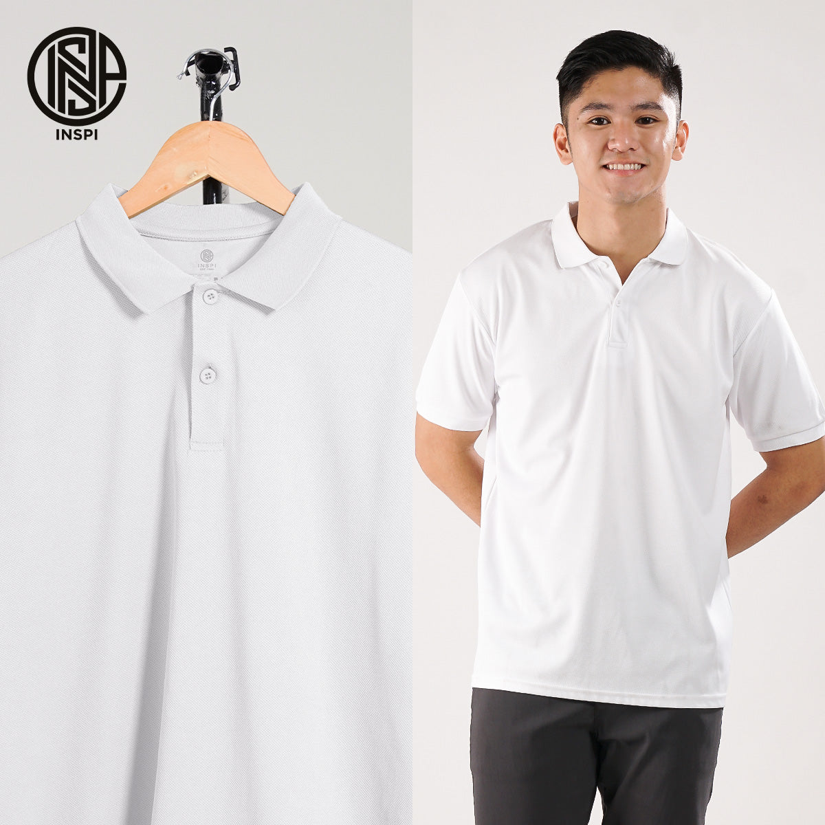 INSPI Basics Drifit Polo Shirt White