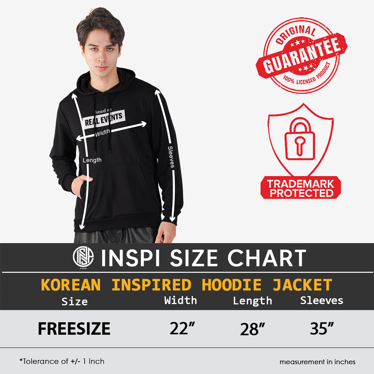 INSPI Originals Creators Hoodie Jacket For Men Collection with Drawstring & Pockets Printed Korean Inspired Pullover