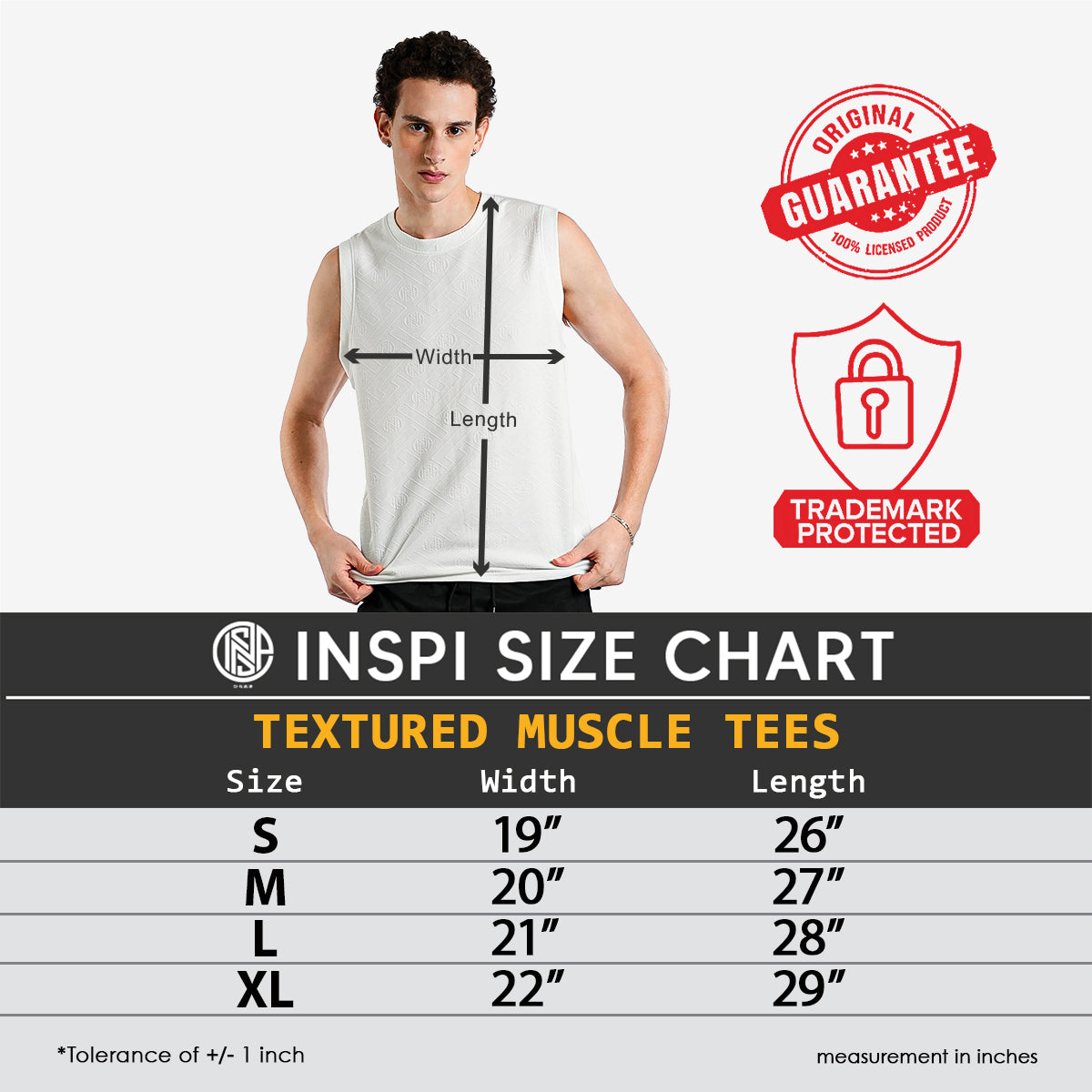 INSPI Textured Muscle Tee Originals White