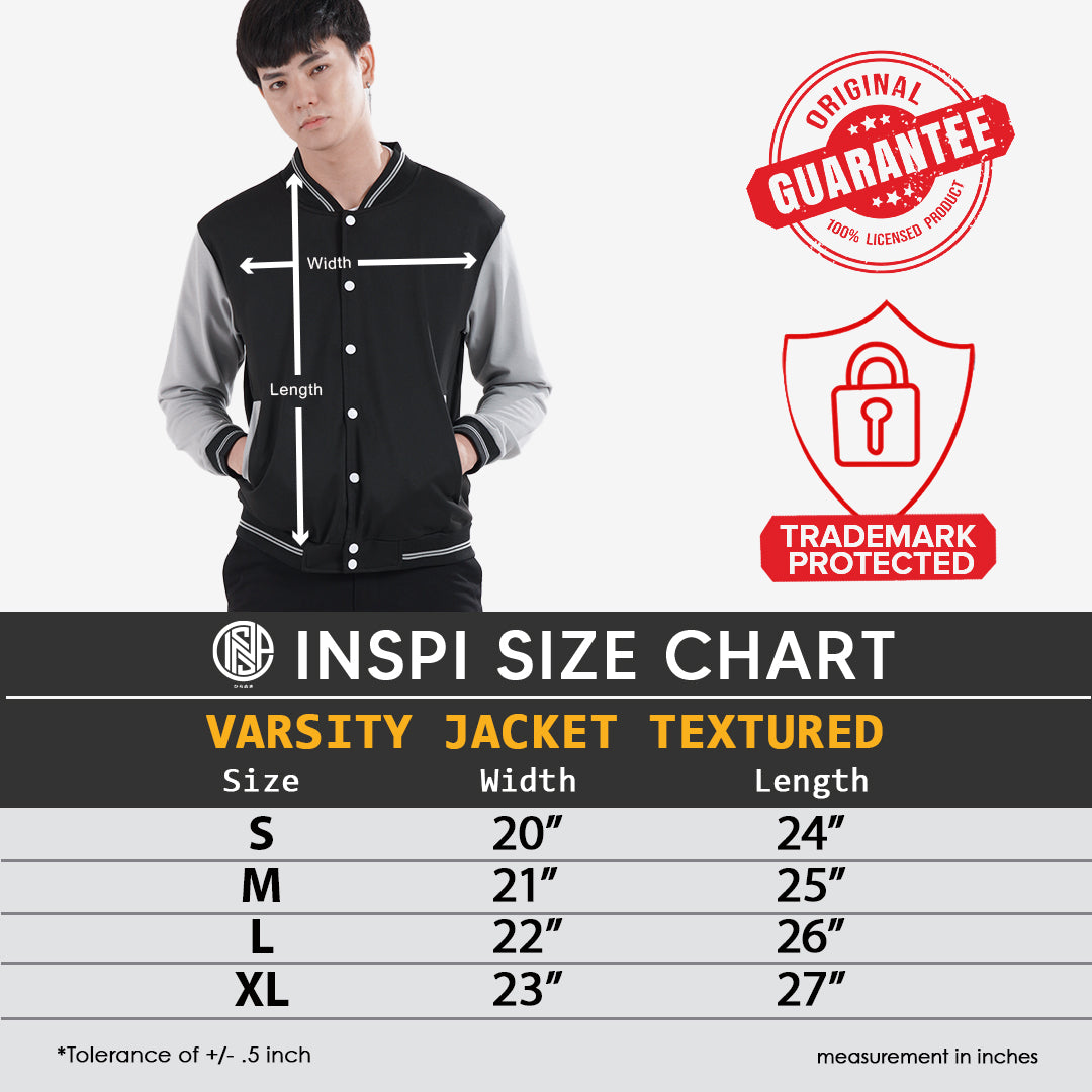 INSPI Varsity Jacket Baseball Gray Jersey For Men and Women w/ Buttons and Pockets Korean Bomber Jackets