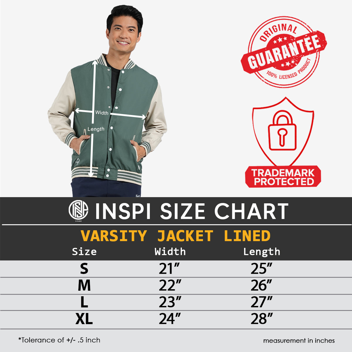 INSPI x Bonez & Fofo Varsity Jacket for Men Baseball Jersey Line with Buttons and Pockets Collection Trendy Jackets for Women