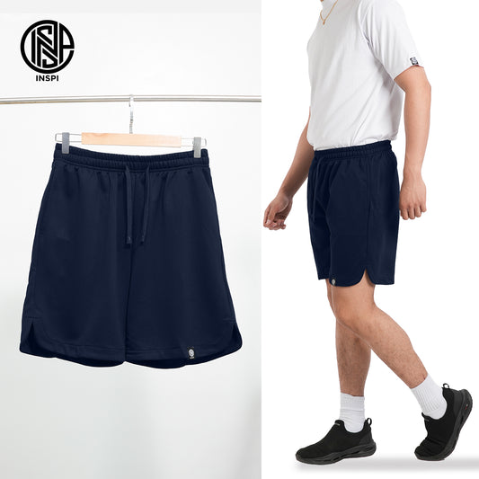 INSPI Knit Walking Shorts Navy Blue
