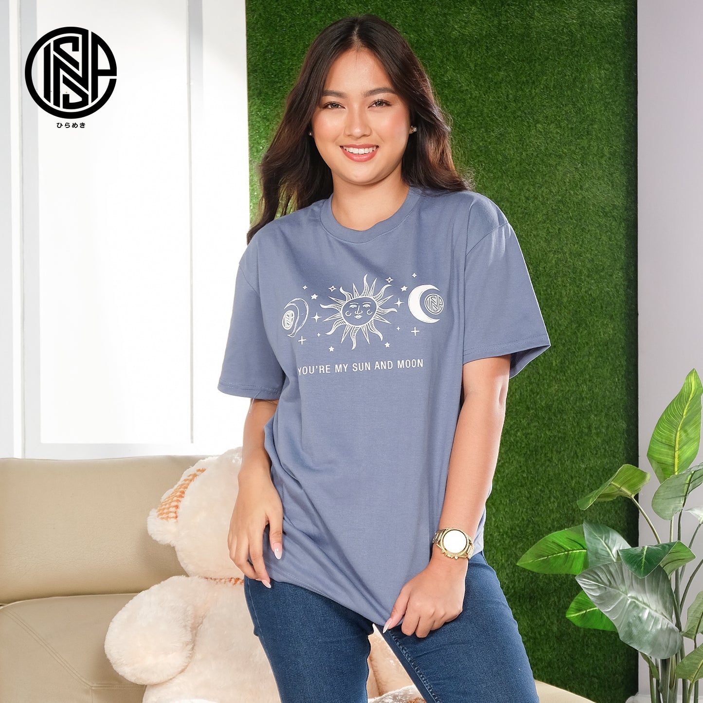 INSPI Tees Celestial Tshirt for Men Aesthetic Galaxy Crew Neck Tops for Women My Sun And Moon Tee