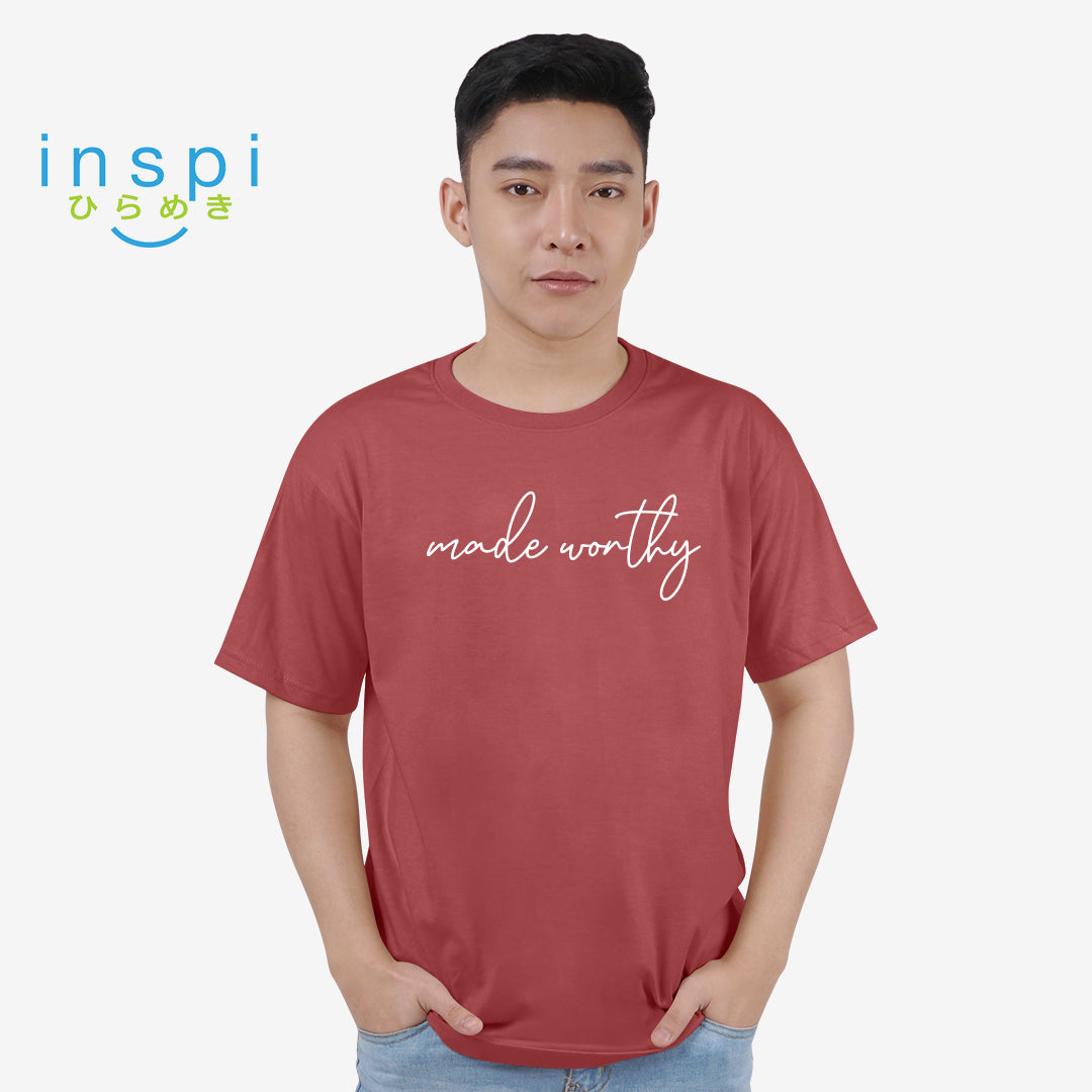 INSPI Shirt Made Worthy Mens Statement Tshirt