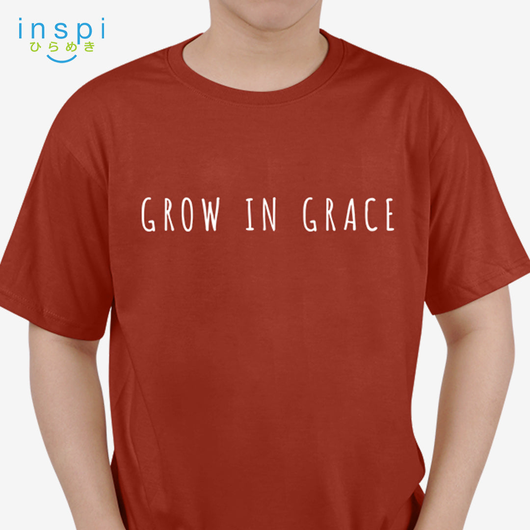INSPI Shirt Grow in Grace Mens Statement Tshirt