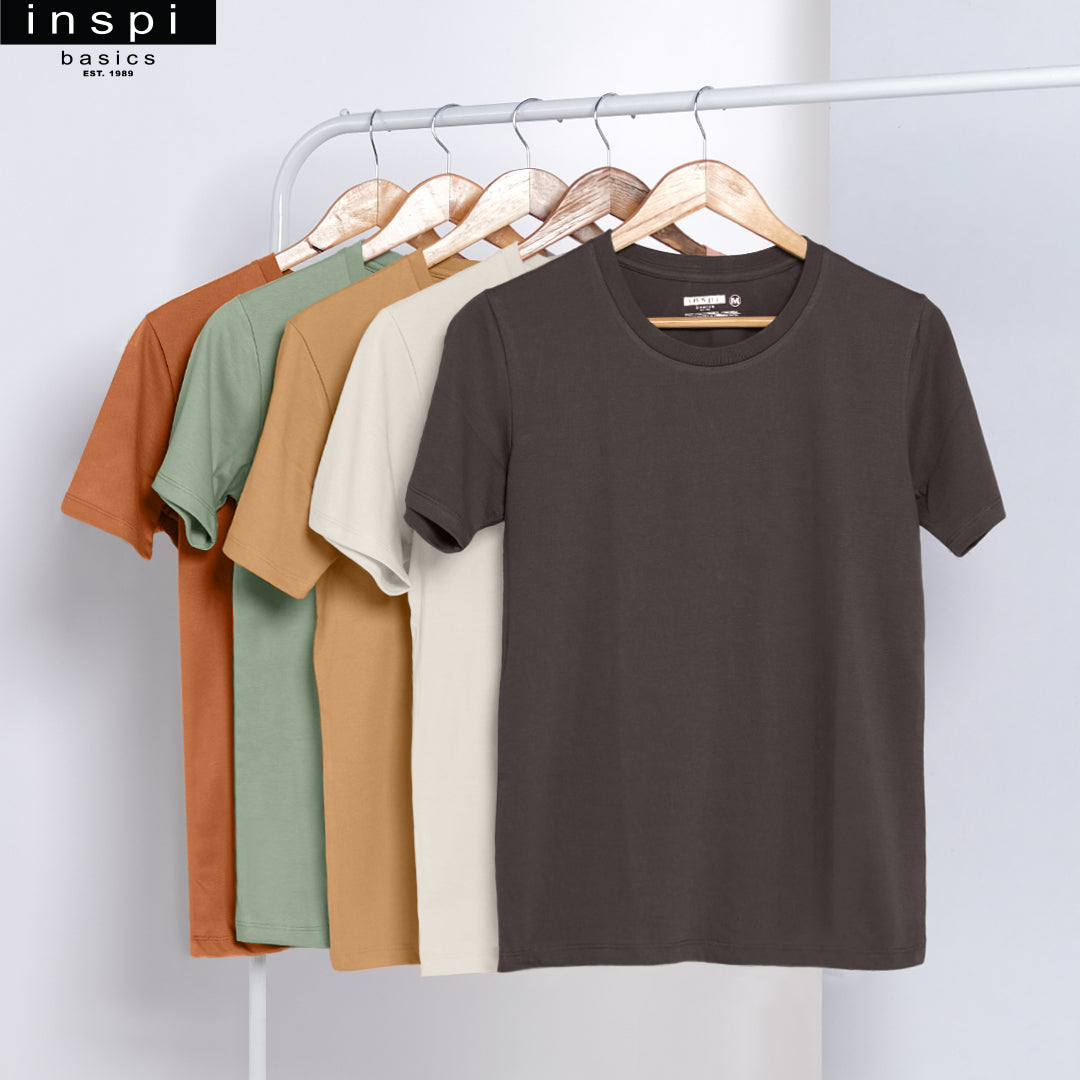 INSPI Basics Premium Tan Plain Shirt Retro Fresh for Men