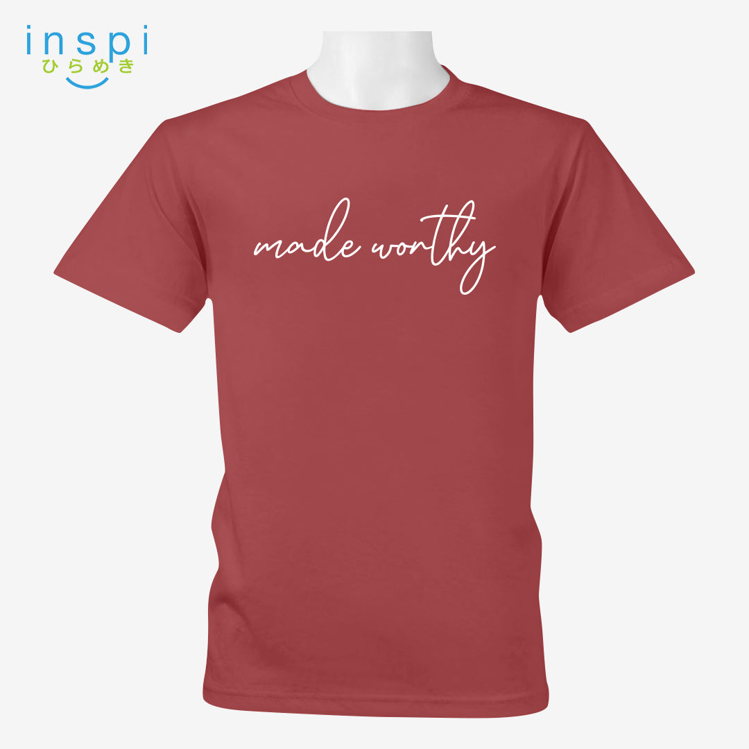 INSPI Shirt Made Worthy Mens Statement Tshirt