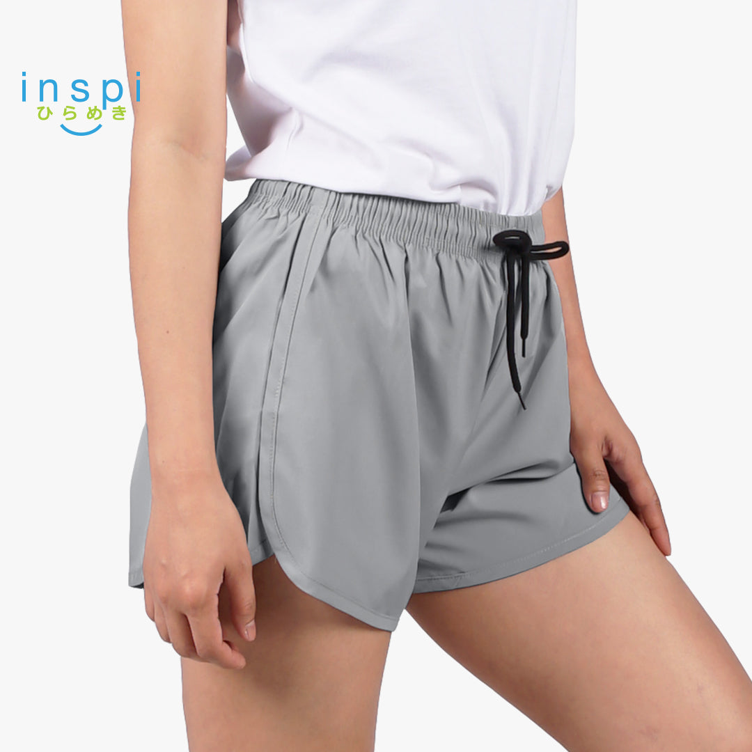 INSPI Running Shorts for Women in Acid Gray