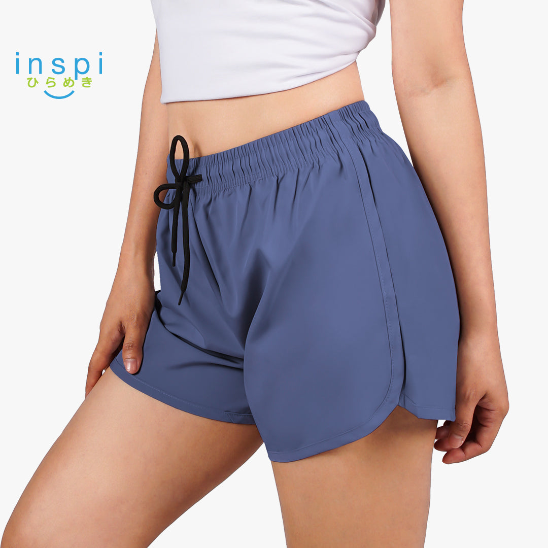 INSPI Running Shorts for Women in Slate Blue
