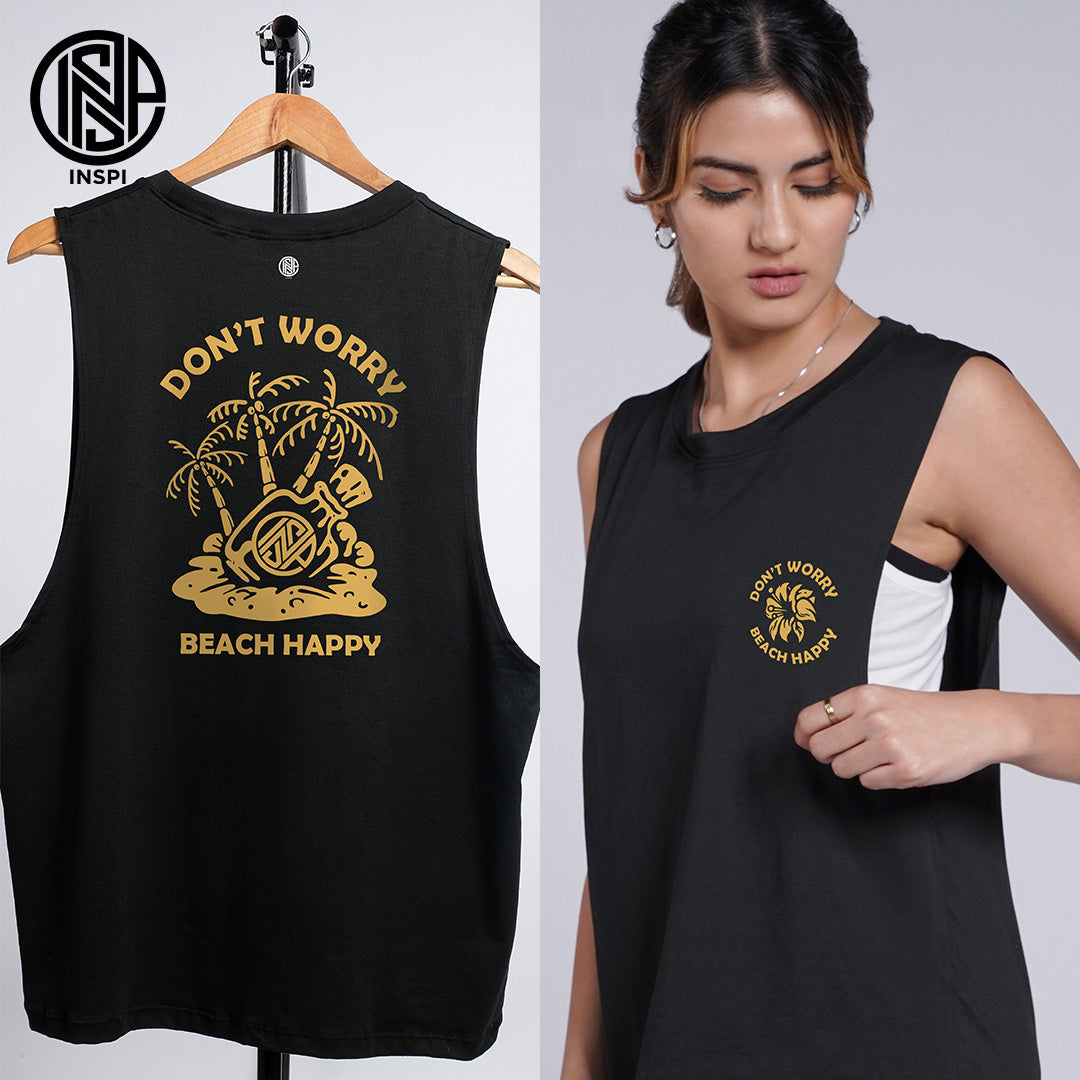 INSPI Summer Muscle Tee Sando for Men Sleeveless Tank Tops for Women Workout Clothes Beach Outfit