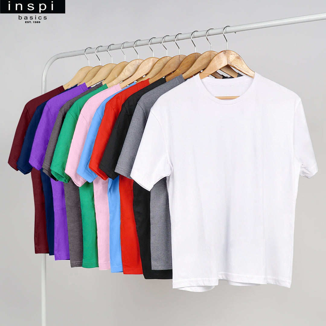 INSPI Basics Premium Cotton Round Neck Shirt Navy Blue Tshirt for Girls