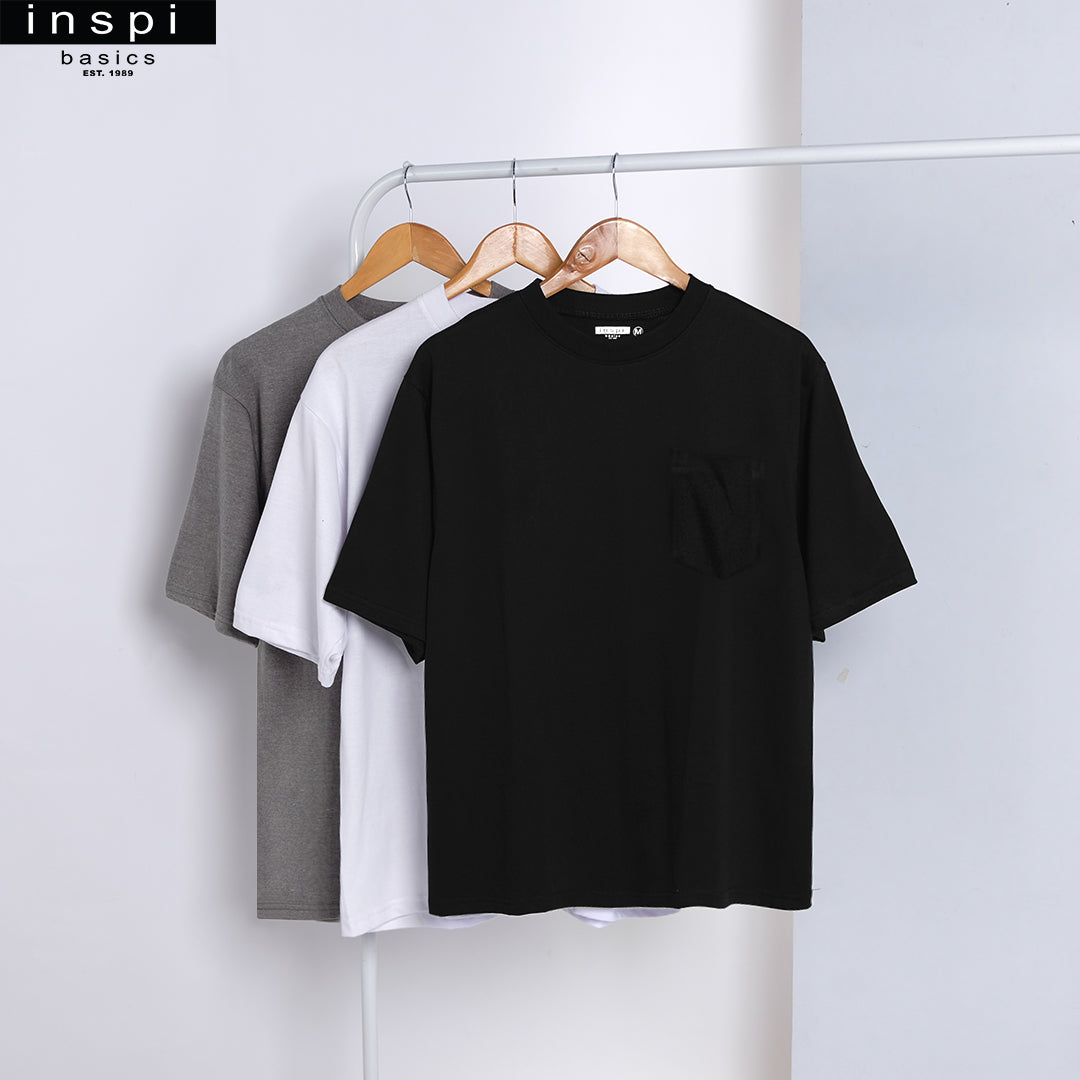 INSPI Basics Premium Acid Gray Oversized Shirt With Pocket Neutral For Men