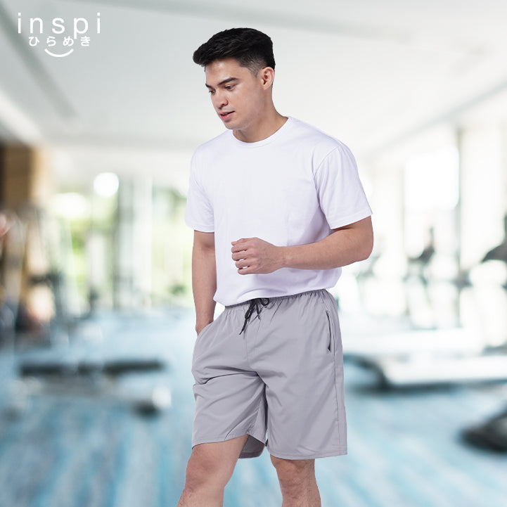 INSPI Training Shorts for Men in Olive Korean Pambahay Summer Casual Comfy Tiktok Short Taslan Men’s