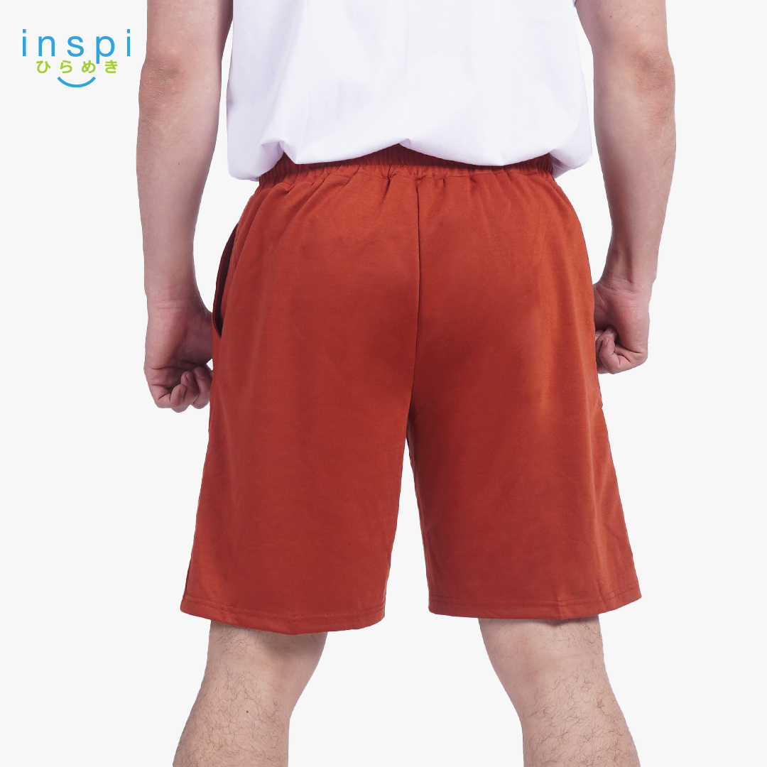 INSPI Walking Shorts for Men Summer in Rust Cotton Korean Short for Women plus size Black Gray Beach Outfit