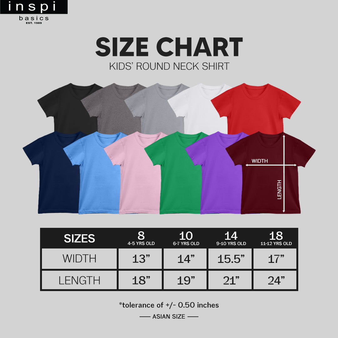 INSPI Basics Premium Cotton Round Neck Shirt Acid Gray Tshirt for Boys