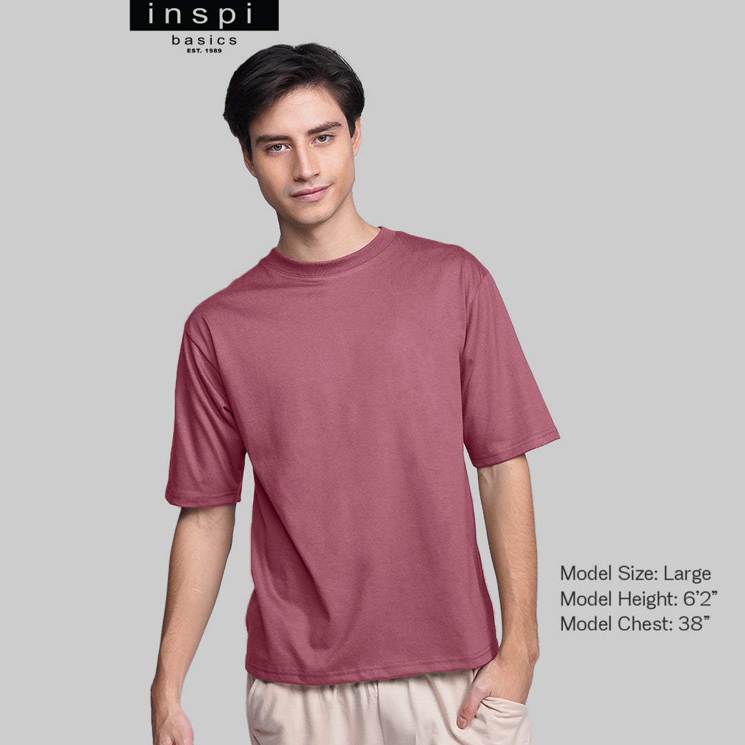 INSPI Basics Premium Cardinal Oversized Shirt Trendy Earth For Men