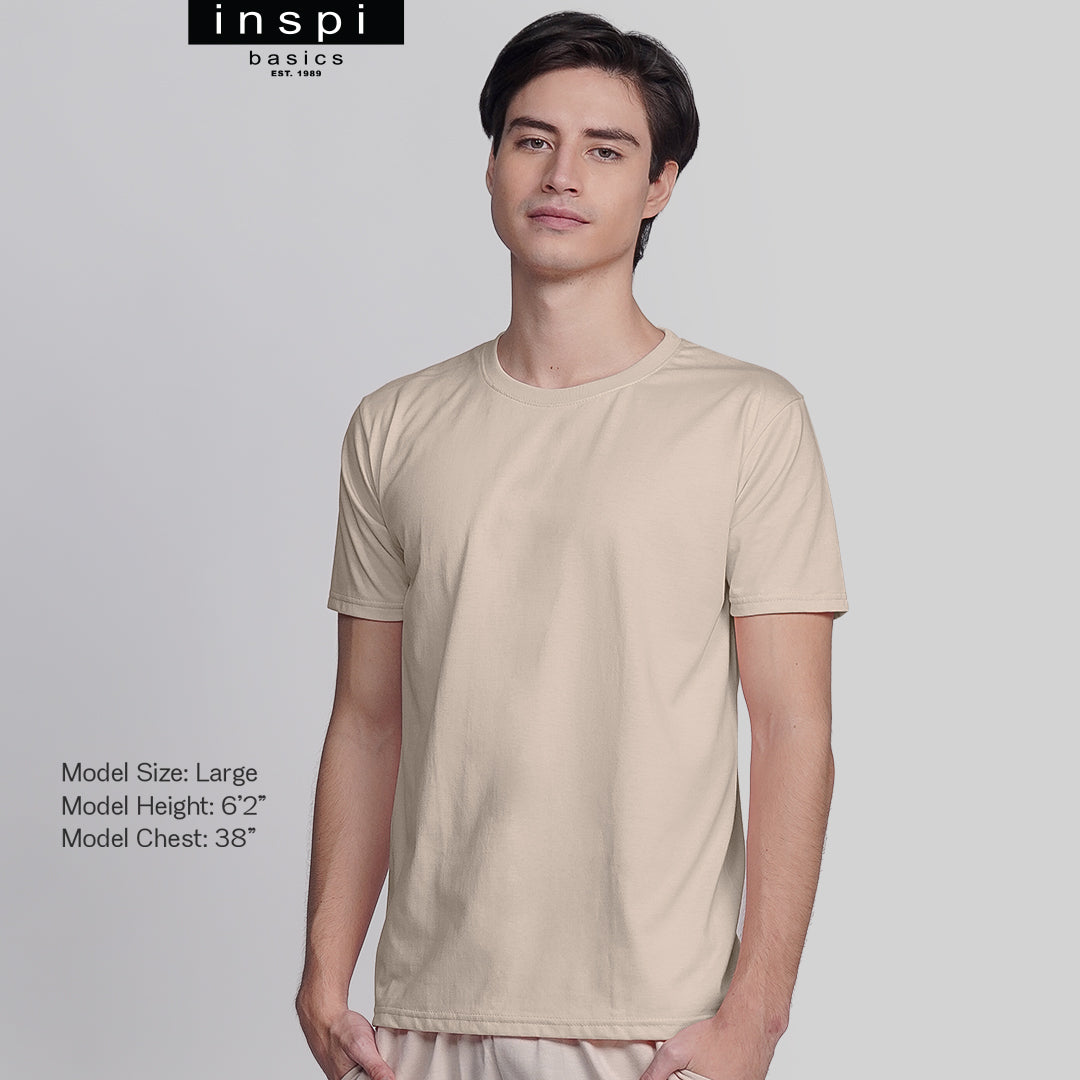 INSPI Basics Premium Khaki Korean Pastel Plain Shirt for Men