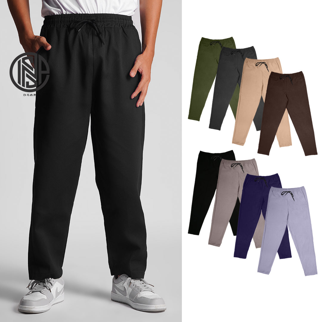 INSPI Oversized Trouser Baggy Pants with Drawstring for Men in Bluish Gray