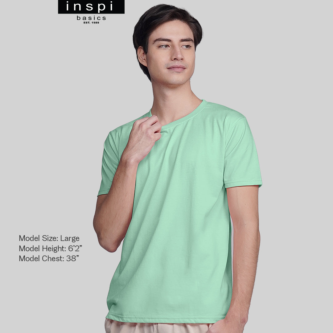 INSPI Basics Premium Mint Green Korean Pastel Plain Shirt for Men