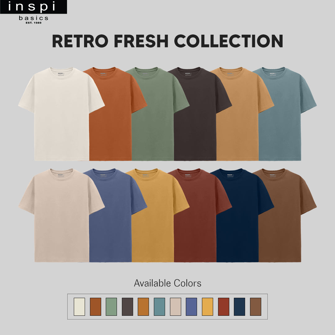 INSPI Basics Premium Light Olive Plain Shirt Retro Fresh for Men