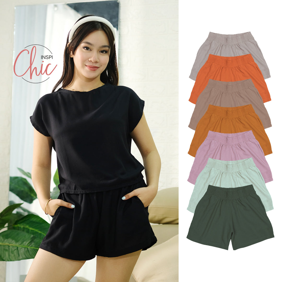 INSPI Chic Army Green Boho Shorts for Woman Summer Korean Cotton Short for Women Beach Outfit Sleepwear