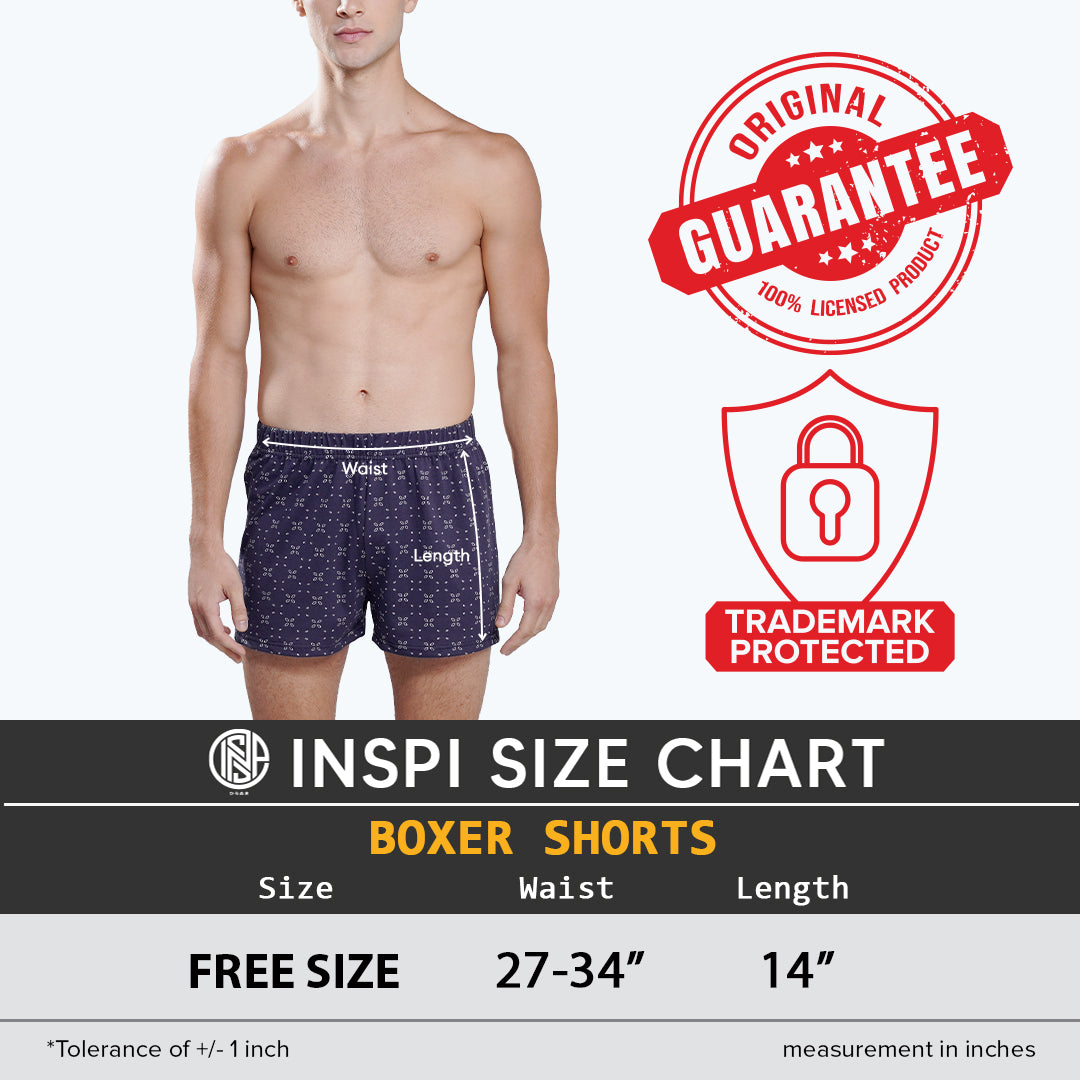 INSPI Boxer Shorts for Men 3pcs Set Assorted Colors Underwear Black Gray Blue