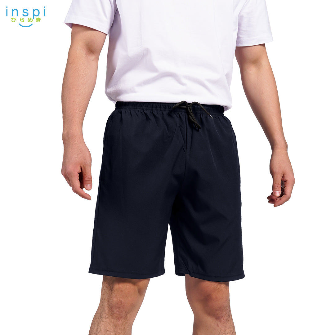 INSPI Training Shorts for Men in Navy Blue Korean Pambahay Summer Casual Comfy Tiktok Short Taslan Men’s