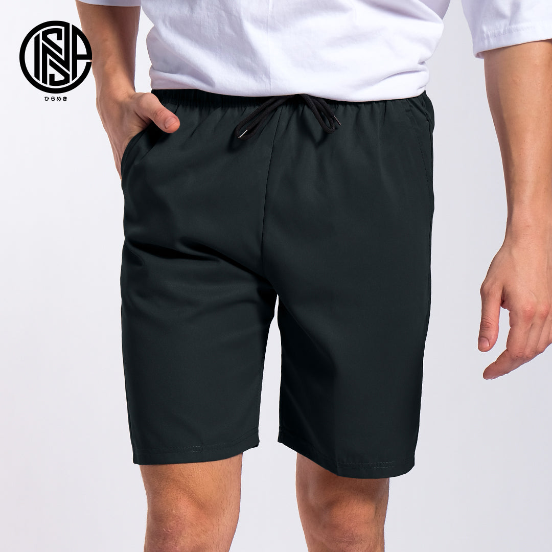 INSPI Chino Vintage Trouser Shorts for Men with Side Pockets Korean Short for Women Plus Size Beach Plain Outfit Bottoms